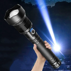 Tactical XHP70 Most Powerful LED Flashlight Rechargeable High Lumens USB Aluminum Alloy IP55 Waterproof 2000 Lumens 2x18650