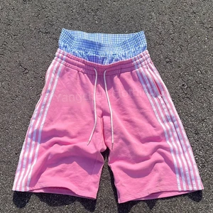 Men's High Quality Cotton Baggy Jogging Shorts Oversized Double Waist Striped Streetwear Summer Anti-Wrinkle & Eco-Friendly