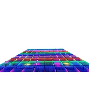 Interactive Waterproof Outdoor Rental LED Dance Floor Modular 4000-5000cd/sqm Brightness Weddings Parties Durable