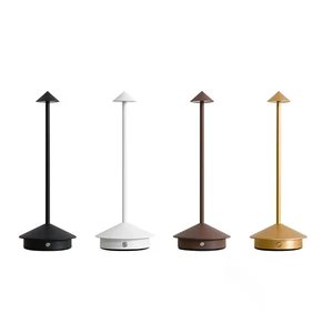 Pyramid Shape Led Night Lamp Rechargeable Touch Dimming Portable Table Lamp