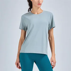 Wholesale Custom Design Women's T-Shirts Polyester/Cotton Breathable Quick Dry Plus Size Custom Printing OEM Hole Spandex
