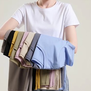 Custom Summer Soft Comfortable Short Sleeve Mercerized Cotton Women T Shirts Plain V Neck Women T Shirts