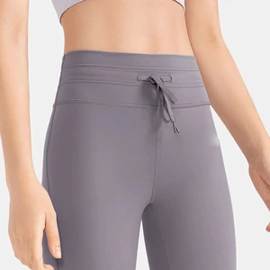Comfortable Drawstring Eco Friendly Yoga Pants High Waist Butt Lift Fitness Yoga Pants Women