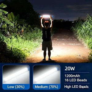 Rechargeable LED Emergency Light for Home, 3-in-1 Emergency Tube Lamp with Built-in Battery for Power