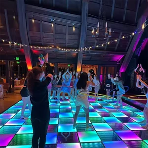 High Quality Interactive Led Dance Floor Mini Black Sensory Rental Modular Dj Transparent Covering