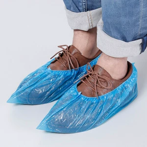 High Quality Blue Waterproof Disposable PE Shoe Covers for Indoor/outdoor Food Industry, Safety, Medical, and Protective Use