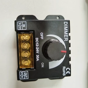 DC12V/24V30A LEDDimmer Soft and Hard Light Strip Light with Brightness Dimmer DIMMER Knob
