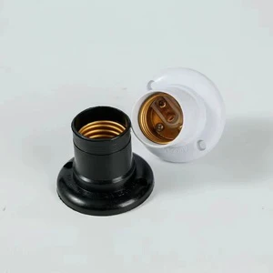 Modern E27 Socket Lamp Holder Stylish Plastic Bulb Base with Screw Wall Mounted 250V Safety Convenient