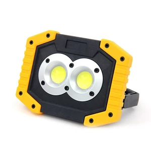 Portable Dual Power 10W Dimmable LED Camping Floodlight Work Lamp AA 18650 Battery Operated Power Bank Outdoor Tent Lighting