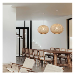 Wholesale Eco-Friendly Handmade Bamboo Pendant Light Minimalist Lightweight Sustainable Natural Lighting Home Interior Vietnam