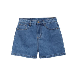 Regular Fit Casual Women's Denim Shorts Mid Waist Spandex/Cotton Eco-Friendly Smooth Texture Breathable Washed Button