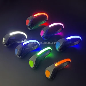 LED Sport Running Light Waterproof Battery Clip for Bicycle Night Riding Safety Shoe Light for Outdoor Bike Sports