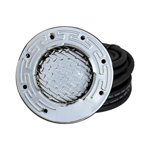 6 Inch LED Pool Lights Stainless Steel 10W White Wet Niche Spa Light AC120V IP68 Waterproof 100ft Cable Indoor Outdoor Pools