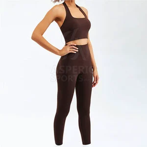 Best Selling Women Yoga Set High Quality Solid Pattern Spandex/Nylon Quick Dry & Breathable Wholesale for Adults