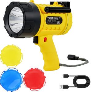 Super Bright 1000,000LM USB Rechargeable Searchlight Portable Flashlight Model D0100HRSB02