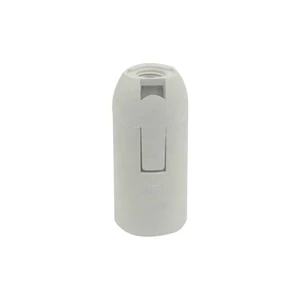 Hot Sale Screw Type E14 Smooth Body Lamp Socket White Color Plastic Lamp Socket