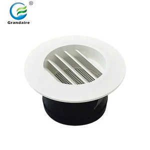 Hvac ABS Plastic Louver Grille Outlet Air Vent White Cover Insect Fly Screen Mesh Modern Design Easy Installation Bathroom
