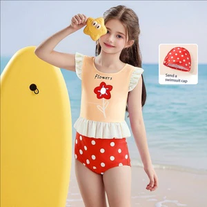 Wholesale New One-piece Summer Swimsuits for Girls 3-10 Years Customized Color & Logo Beach Rash Guard Swimwear