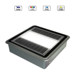 Solar Powered(Charging) Outdoor Ground LED Brick Light MS-2500(Stainless Steel Housing Waterproof IP68)