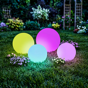 Glowing Multi-Color Remote Control IP54 Rated Round Lawn Ball Light Outdoor Waterproof Floor Landscape Atmosphere Light