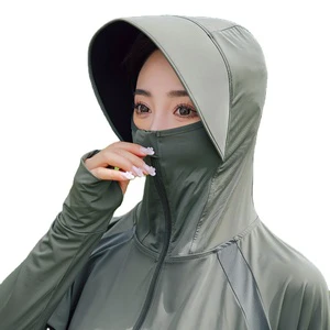 New Design Women's Casual UV Sun Protection Clothing Women Sun-protective Hooded Skin Clothing