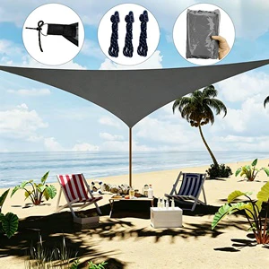 Large Breathable Triangle Fabric Canopy For Patio Backyard Garden Pool Area Triangle Sunshade Sail