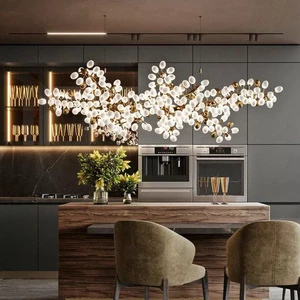 Led Glass Ceiling Chandelier Modern Decoration Branch Restaurant Lighting Luxury Chandelier Nordic Glass Ball Pendant Lamp