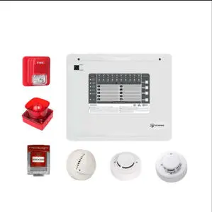 Conventional Wired Fire Alarm Control Panel With LCD Display 1-10 Zones EN54 Certified 220VAC CFP100 Model For Office Buildings