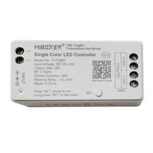 FUT036S Dimmer 12A 12V 144W 24V 288W Miboxer Milight 2.4GHz Single Color LED Controller