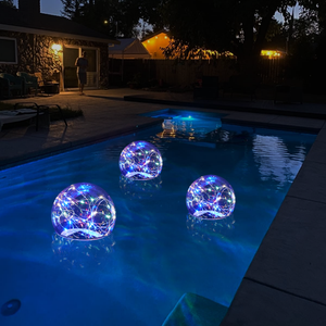 Cootway Colorful Led Night Light Solar Pool Floats Light Under Water Light Pool