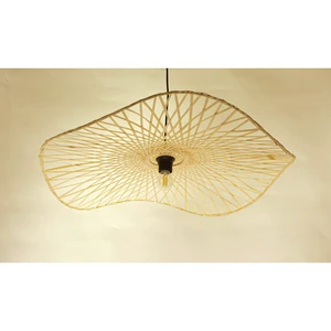 Modern Style Handmade Bamboo Hang Light Woven Bamboo Pendant Lamp for Home Cafe Restaurant Hotel New Trend Art Decor
