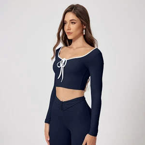 2025 New Arrival Fashionable Hot-Selling Sleeve Tops Gym Fitness Women Long Sleeve Yoga Top for Women