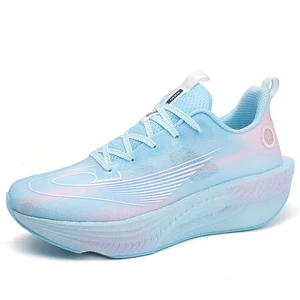 Carbon Plate Couple Running Shoes Lightweight Breathable Shock-absorbing Rebound Sports Running Shoes