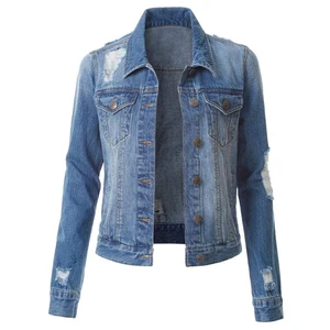 Best Selling Spring Women's Slim Fit Denim Jackets High Quality Button Diamonds Gothic Style Eco-Friendly Waterproof Breathable