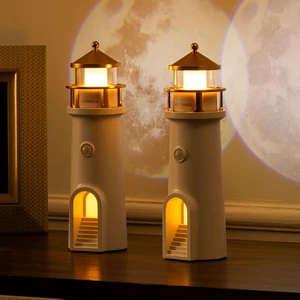 Wholesale Motion Sensor Moonlight Lighthouse Night Light Home Decor Retail Store Moonlight Lighthouse Night Light