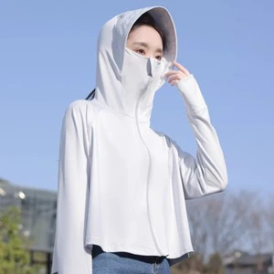 Women's Loose Shawl Sun Protection Clothing UV Protection Breathable Ice Silk Short for Spring Summer Outdoor Use