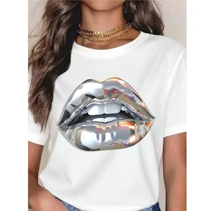 Stylish Plus Size Women's T-Shirt 100% Cotton Lightweight O-Neck Embroidery Wholesale Prices BD