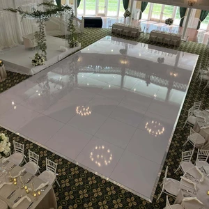 High Quality Portable Wedding Seamless Wooden Black and White Dance Floor for Sale