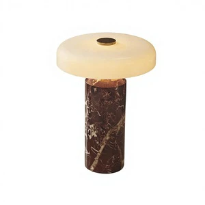 Nordic Marble Table Lamp With For Matte Opal Shade Warm Light For Living Room & Bedroom Decor