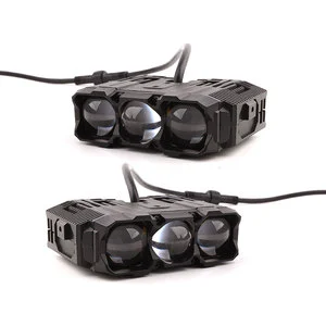 3 Lens Led Front Grille Lights 116W Dual Color 3000K 6000K Projector Lens Type Grille Light with Mounting Bracket