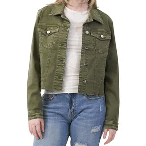 Women's Embroidered Denim Jacket with Pockets Unique Stylish Design Eco-Friendly & Windproof Cotton/Nylon Lining