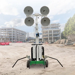 LED Outdoor Telescopic Diesel DC Mobile Light Tower with IP66 Rating