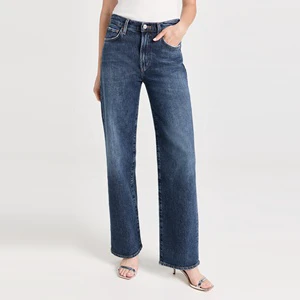 Competitive Price Mid Rise Women Denim Boyfriend Plus Size Straight Jeans