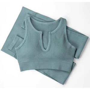 Women Yoga Set Affordable Fitness Wear High Waist Leggings Comfortable Sports Bra Wholesale Export Collection