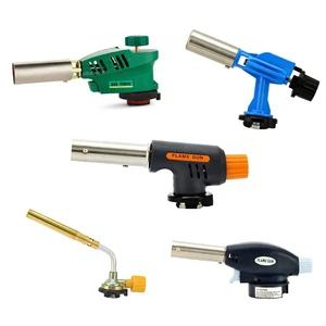KLL Hot Sell Portable Handle Butane Flame Gun Auto Ignition Butaneflame Gun Gas Torch Flame Thrower Guns