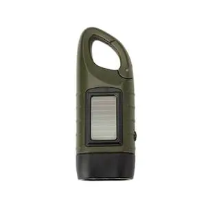 Wholesale Outdoor Waterproof Plastic IP65 Multifunctional LED Solar Power Mini Emergency Hand Crank USB Rechargeable Flashlight