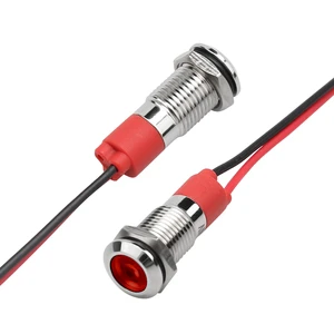 Equipment Indicator Lights With Red LED Flat Head IP65 Waterproof LED Signal Lamp Indicator Light