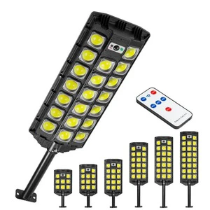 High Power COB Solar Street Light Outdoor Waterproof Motion Sensor Security Lamp with Remote Control All in One Flood Light
