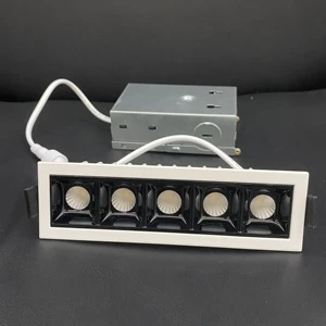 5Head 2*5W L147*W45*H50mm LED Grille LinearLight for IndoorAC100-130V 5CCT Selectable Dimmable HighEfficiency 900LM ETL Approved