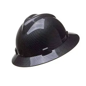 PPE Supplier Safety Helmet Construction Full Brim Hard Hat Construction Carbon Fiber HDPE Hard Hats